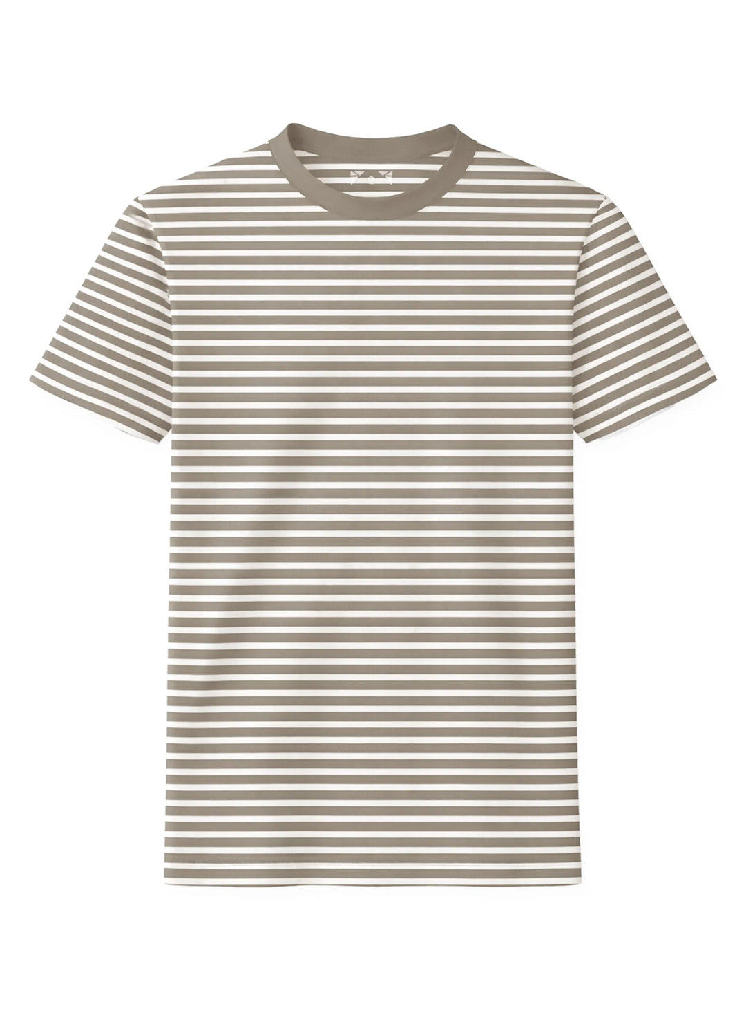 MICAL - SEMI FIT STRIPED CREWNECK T-SHIRT "GRAIN"