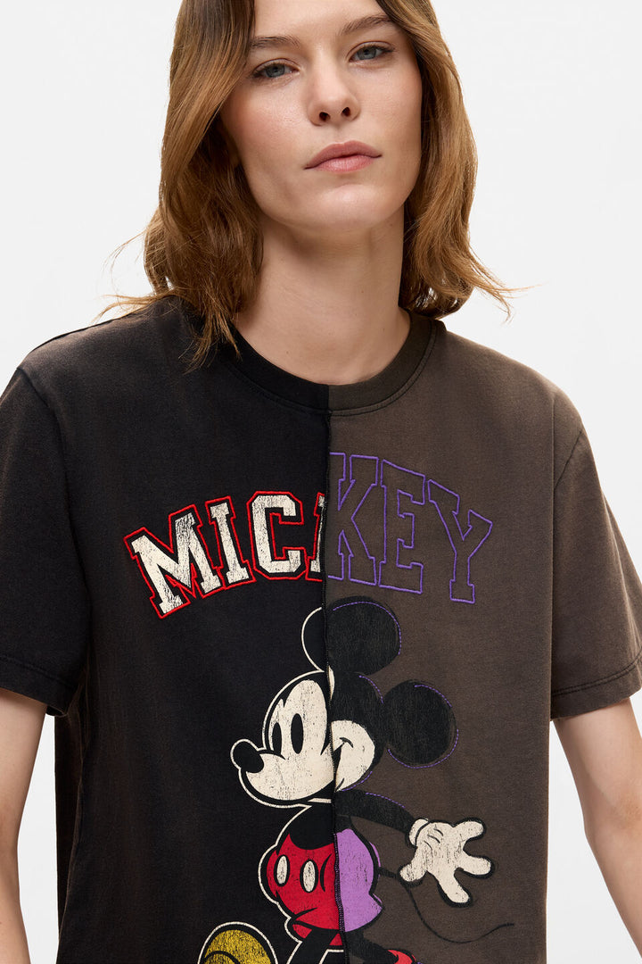 MICKEY SPLIT T-SHIRT "GREY"