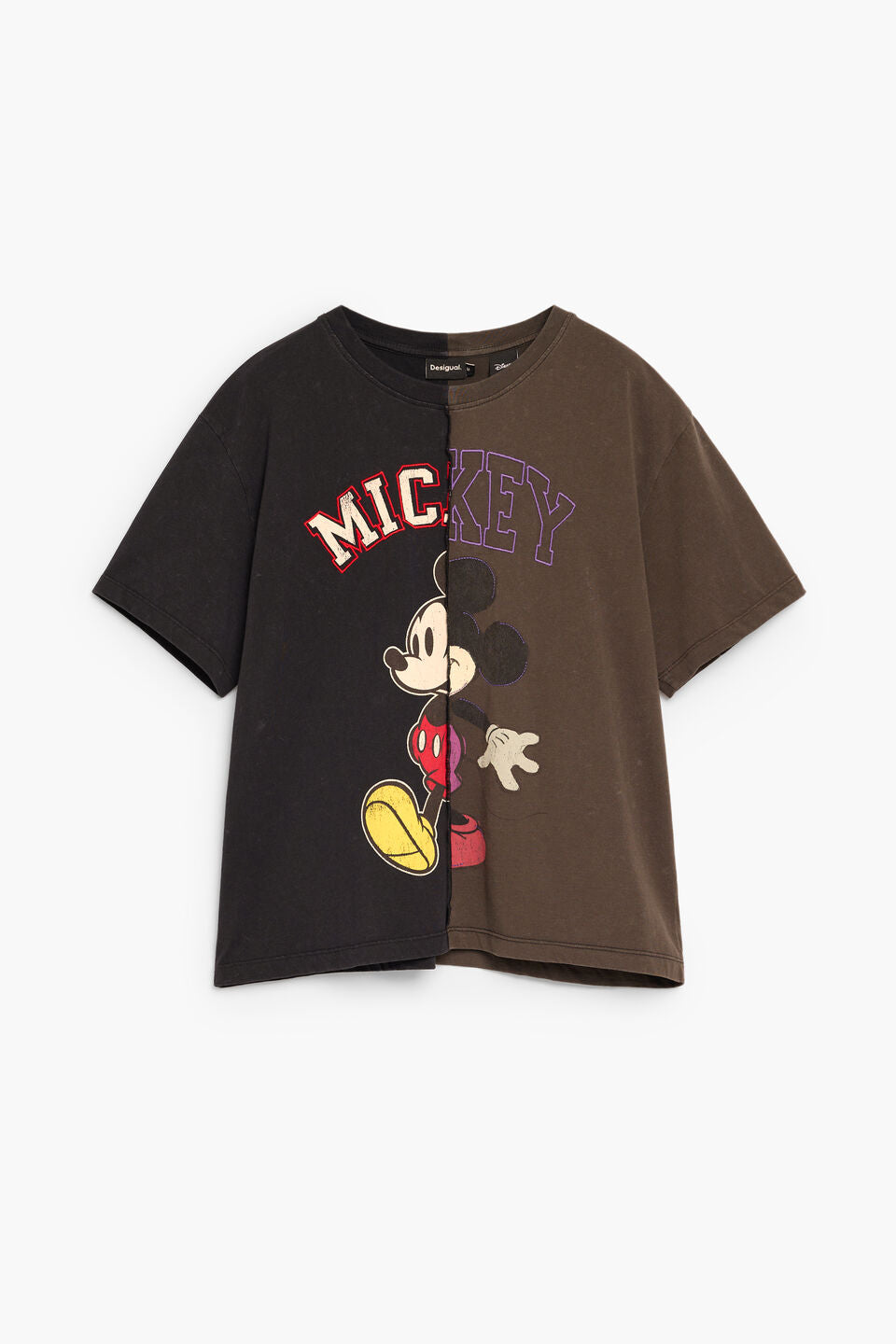 MICKEY SPLIT T-SHIRT "GREY"