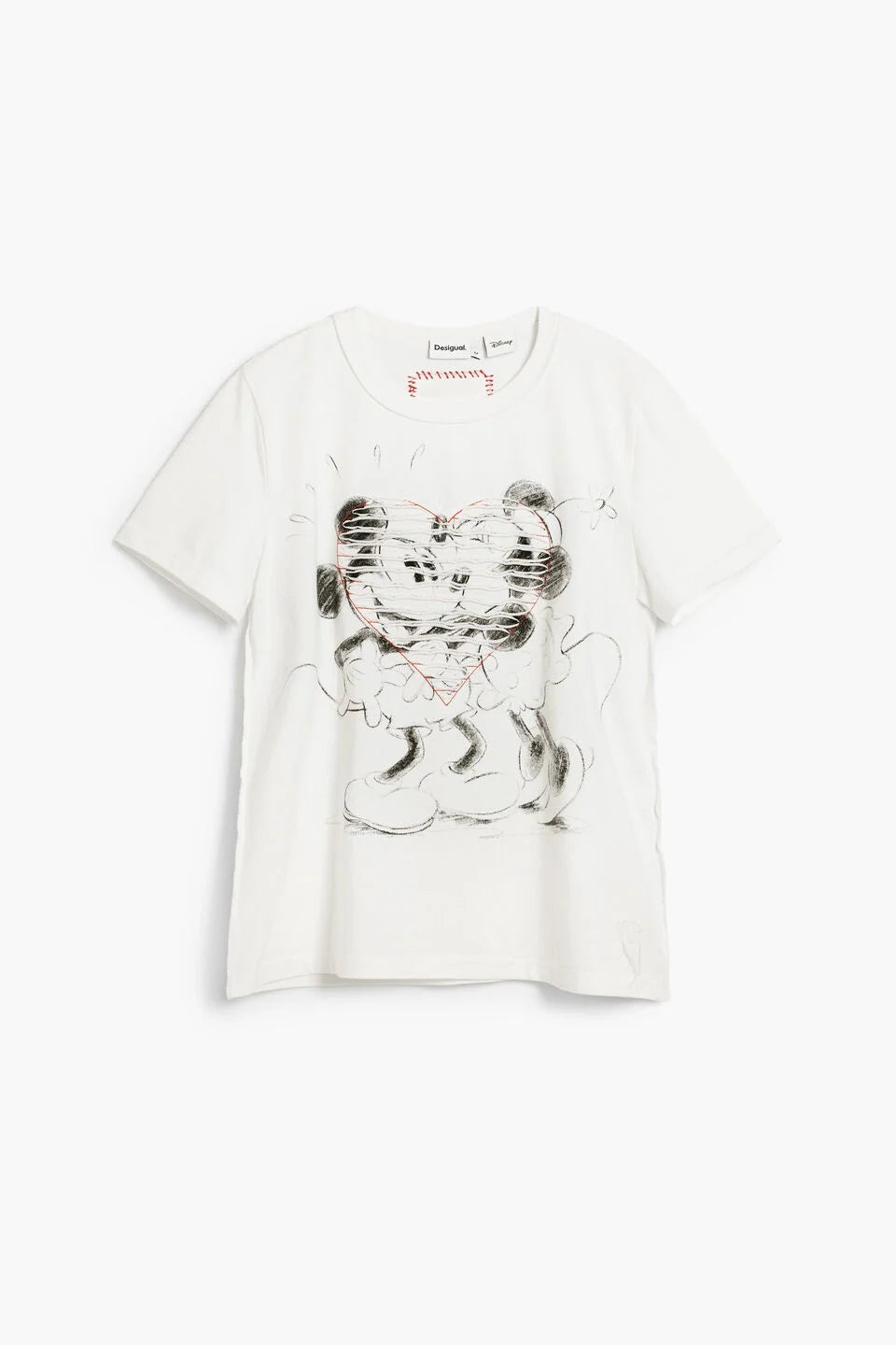 MICKEY AND MINNIE MOUSE HEART T-SHIRT "WHITE"