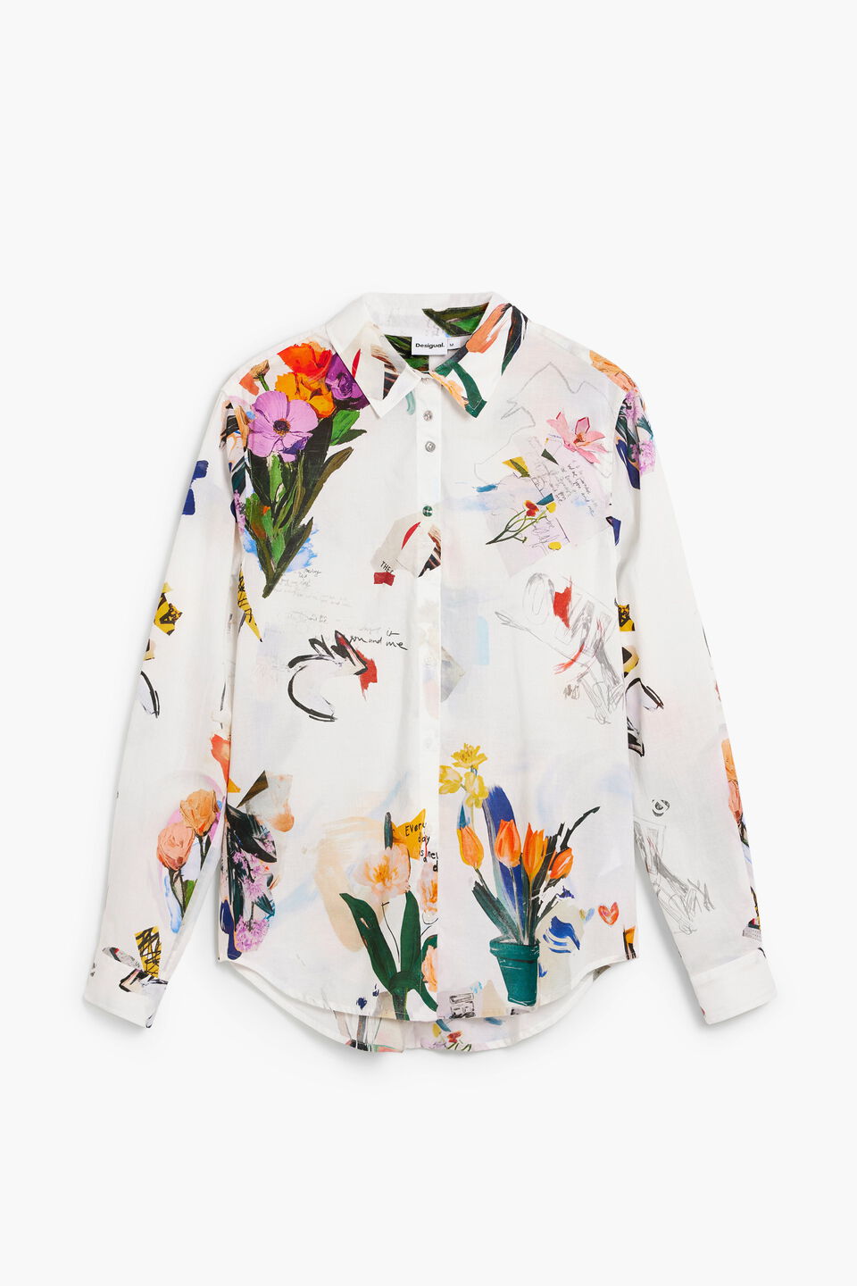 COLLAGE FLOWERS SHIRT "WHITE"
