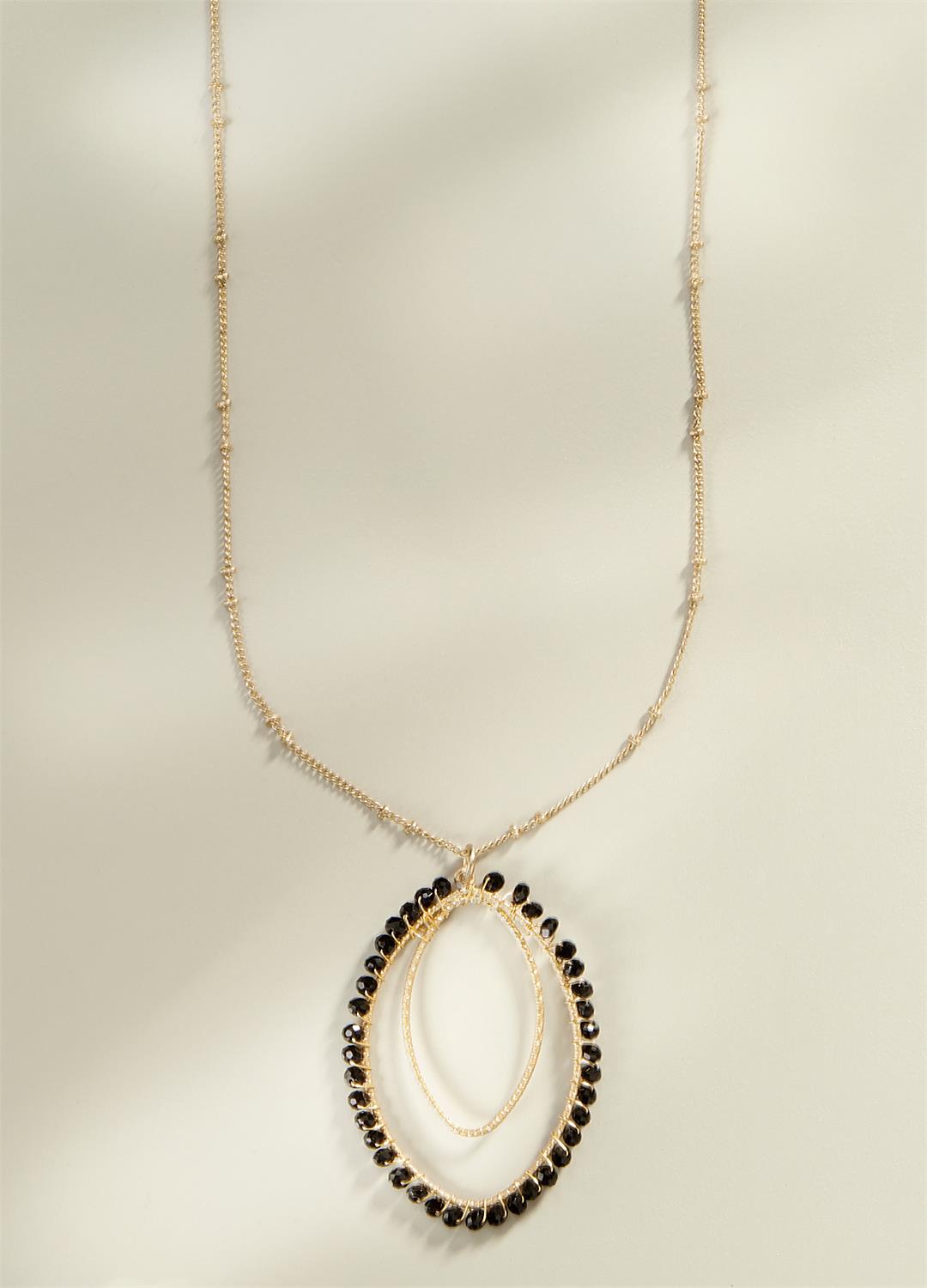 MILA NECKLACE WITH GLASS BEAD PENDANT