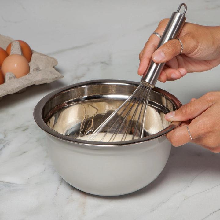 MATTE STEEL FOG GRAY MIXING BOWLS - SET OF 3