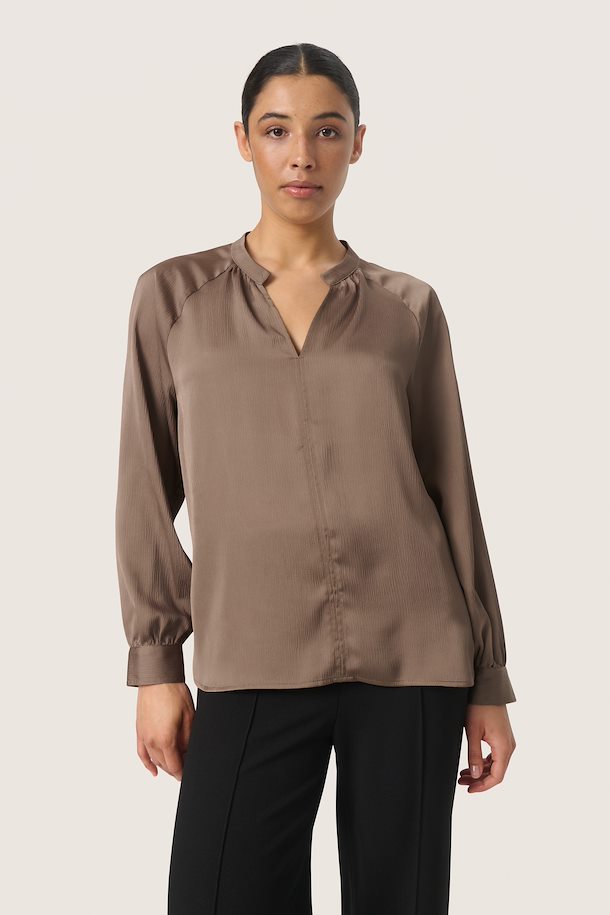 SLIOANA BLOUSE LONG SLEEVE - MOREL