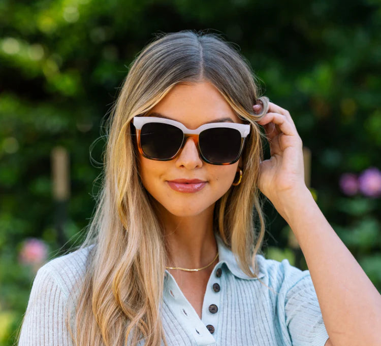 FRENCHY POLARIZED SUNGLASSES - MOCHA TORTOISE/CREAM