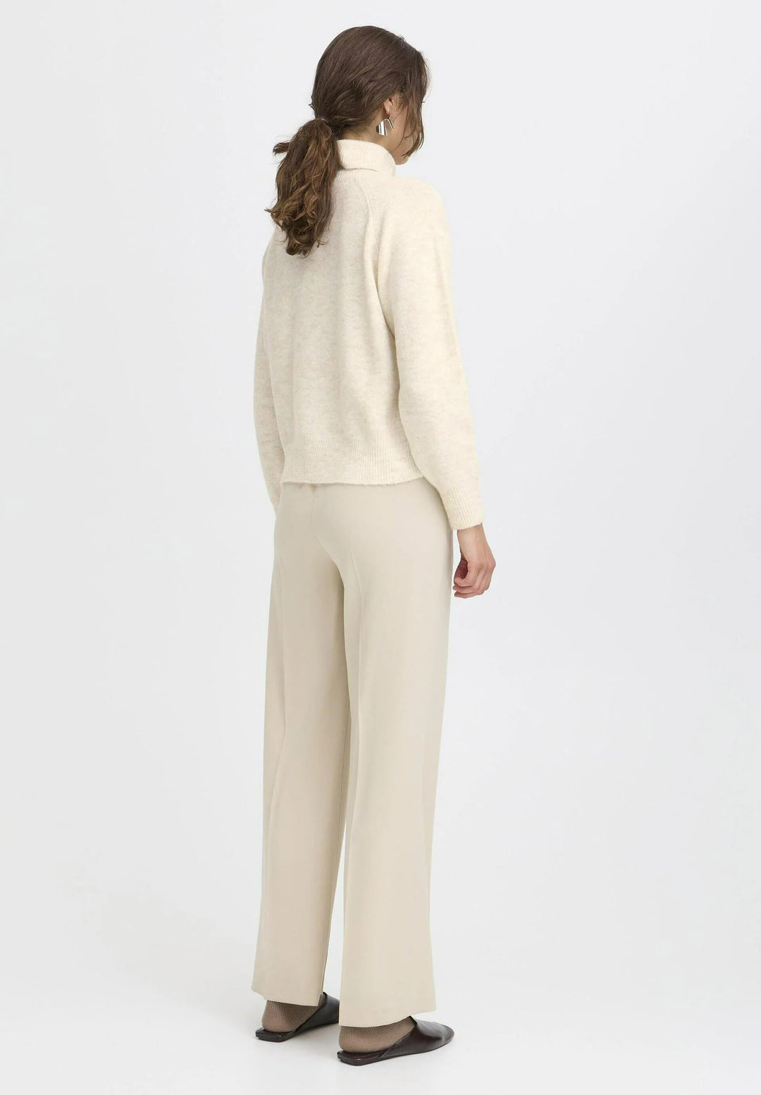 BYMONNA ROLLNECK SWEATER "BIRCH MELANGE"