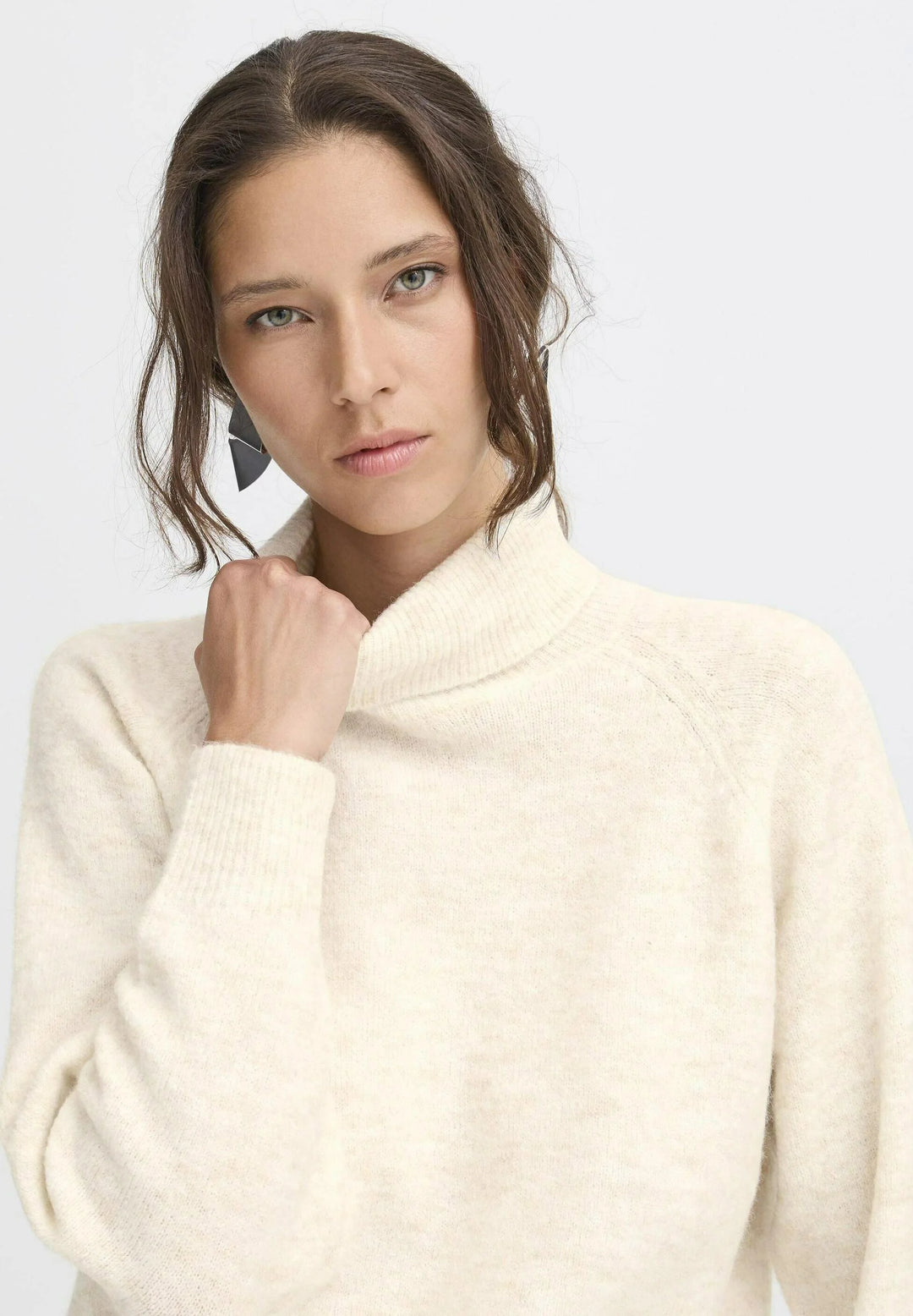 BYMONNA ROLLNECK SWEATER "BIRCH MELANGE"