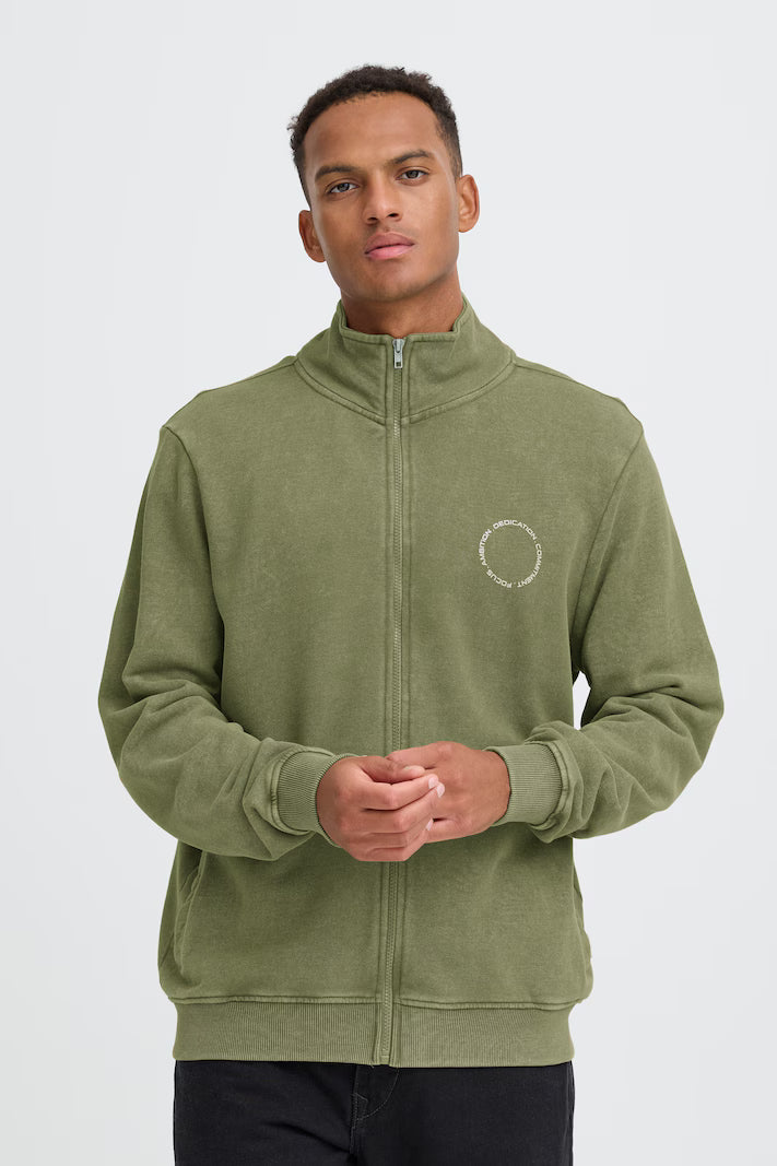 BHFACTOR FULL ZIP SWEATSHIRT "WINTER MOSS"