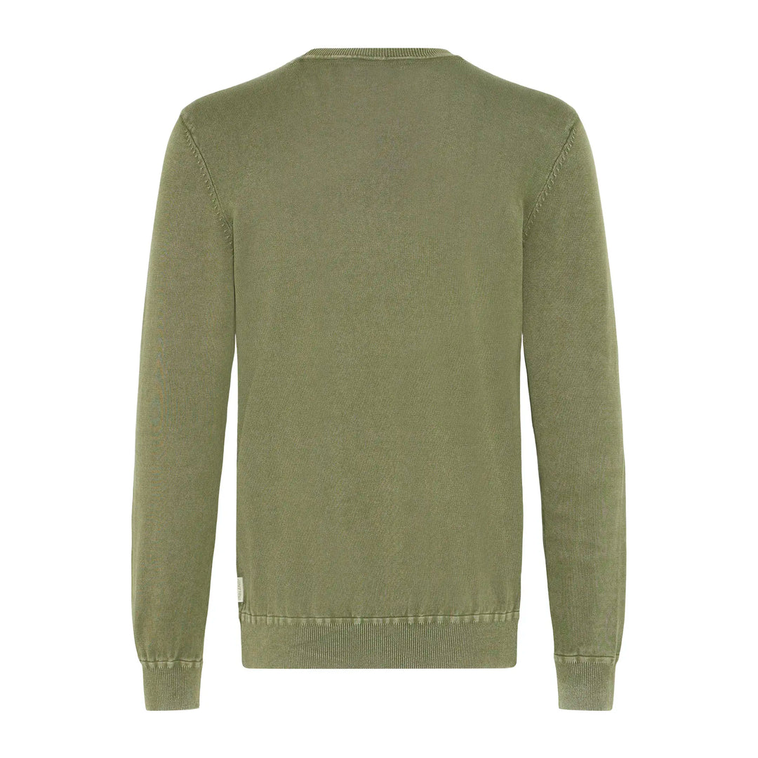 BHADDO PULL COL ROND VERT MOUSSE