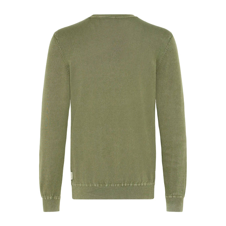 BHADDO PULL COL ROND VERT MOUSSE