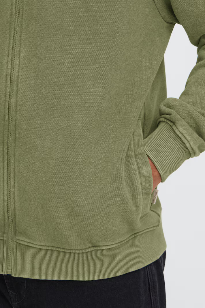 BHFACTOR FULL ZIP SWEATSHIRT "WINTER MOSS"