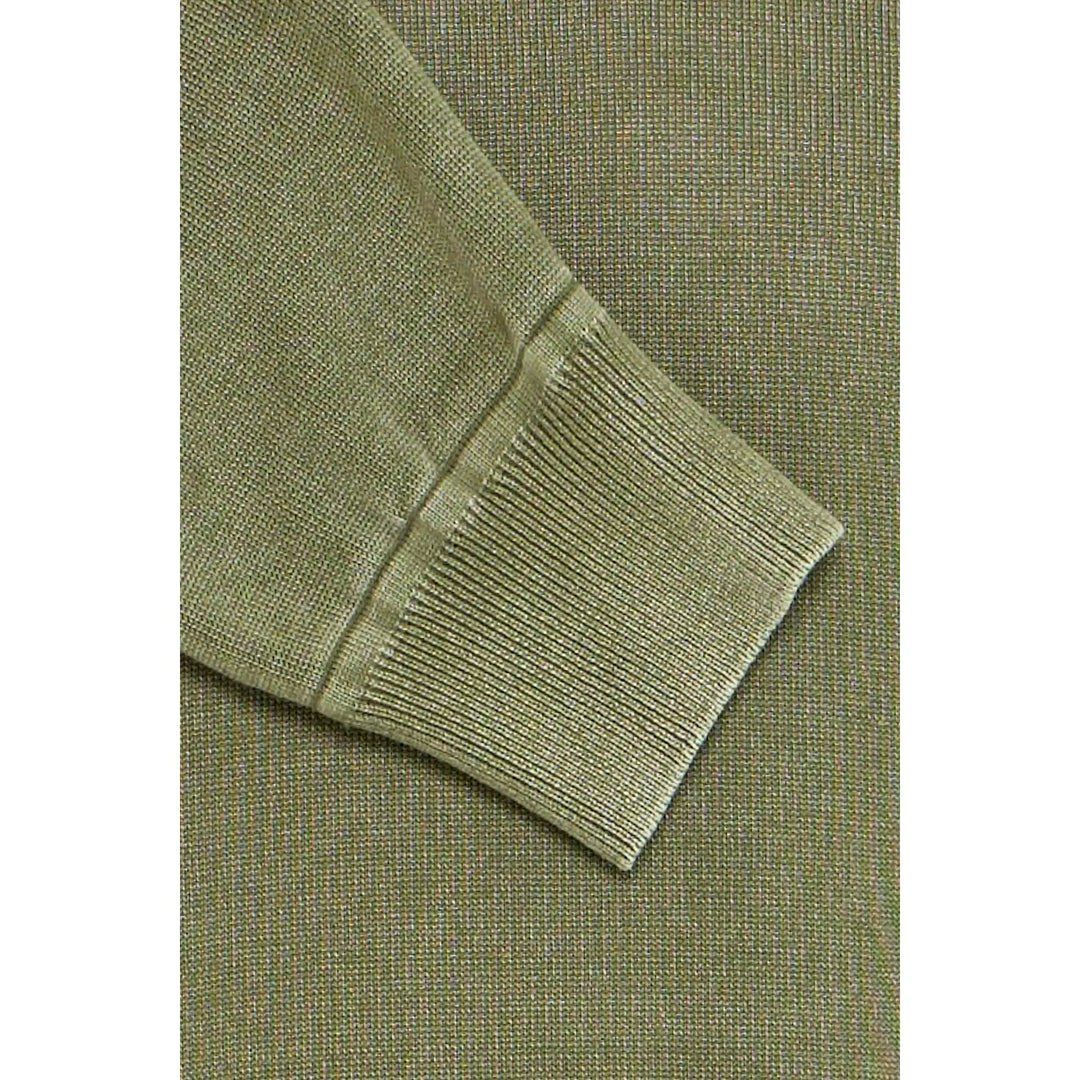 BHADDO PULL COL ROND VERT MOUSSE