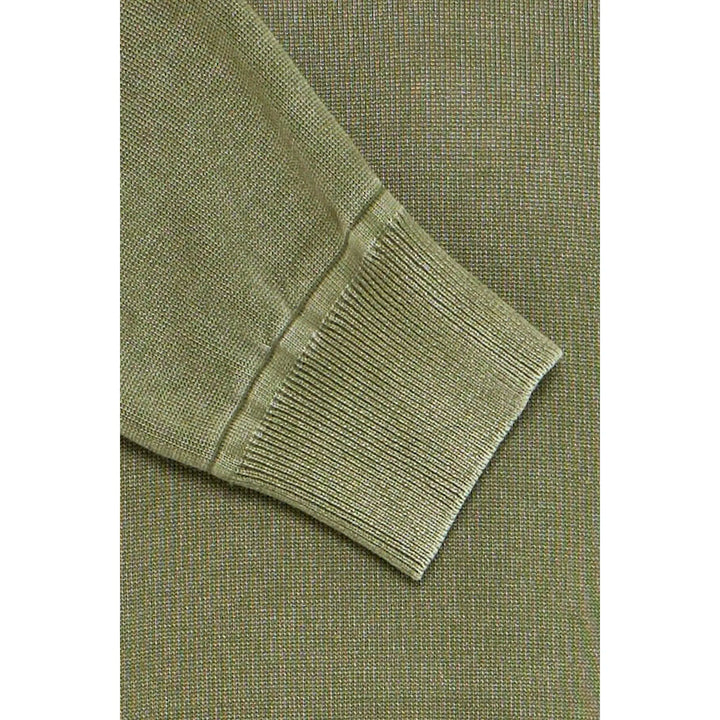 BHADDO PULL COL ROND VERT MOUSSE