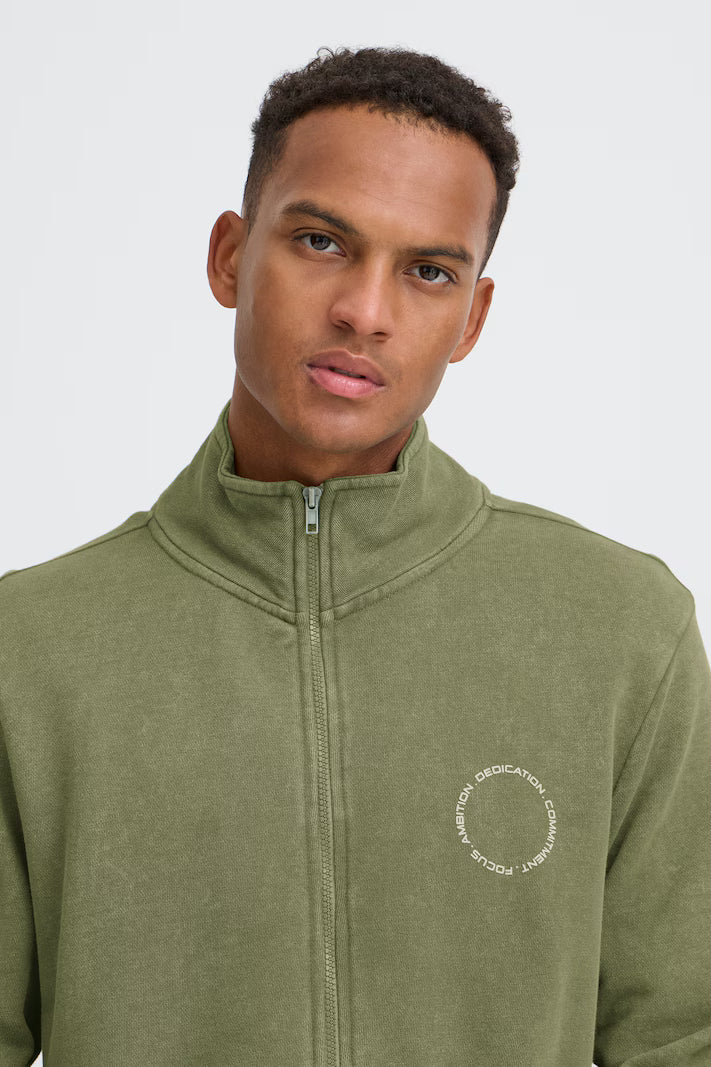 BHFACTOR FULL ZIP SWEATSHIRT "WINTER MOSS"