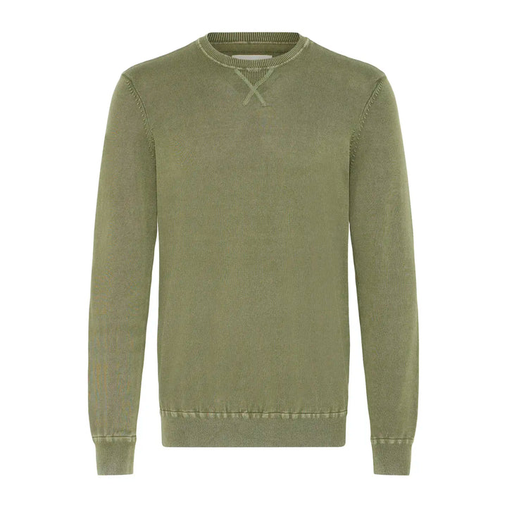 BHADDO PULL COL ROND VERT MOUSSE