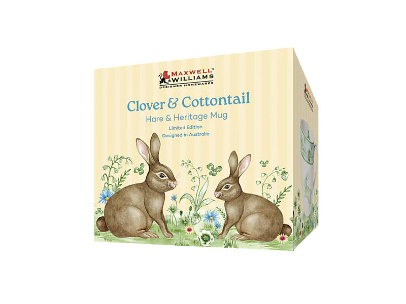 CLOVER &amp; COTTONTAIL HARE &amp; HERITAGE MUG - GIFT BOXED