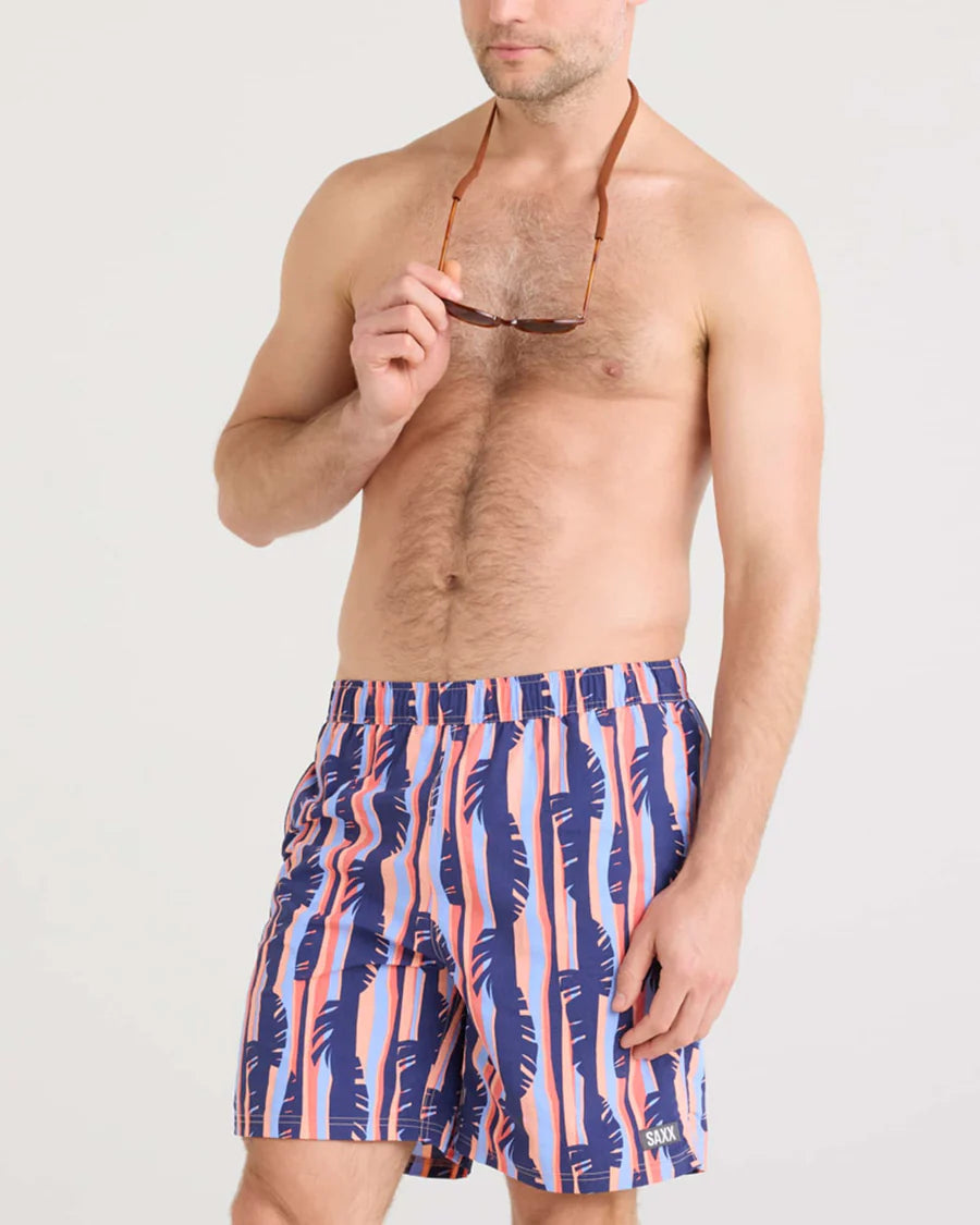 GO COASTAL 2N1 CLASSIC SWIM VOLLEY 7'' WITH LINER "TROPIC STRIPE-MULTI"