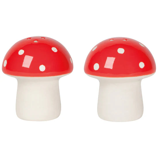 TOADSTOOL SALT AND PEPPER SHAKERS, SET OF 2