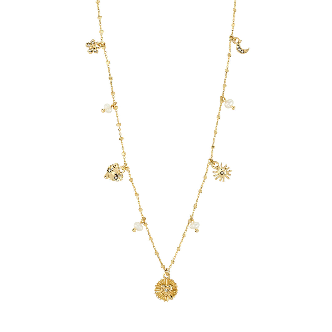 MYLAN NECKLACE "GOLD PLATED WHITE"