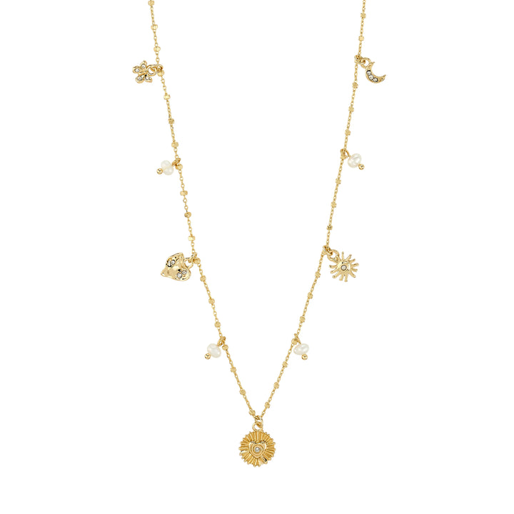 MYLAN NECKLACE "GOLD PLATED WHITE"