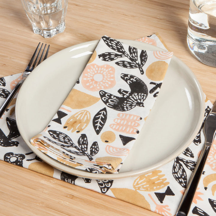 MYTH BLOCK PRINT NAPKINS - SET OF 4