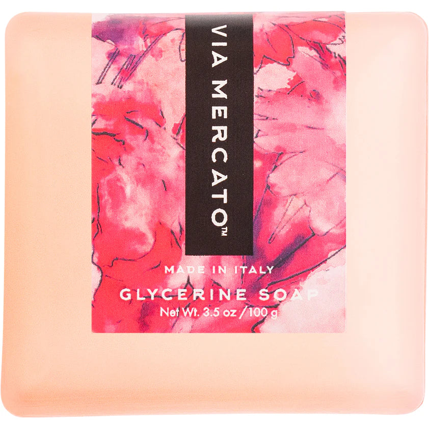 VIA MERCATO BELLA GLYCERIN SOAP 100 g - VERVAI, PINK GRAPEFRUIT AND CASSIS