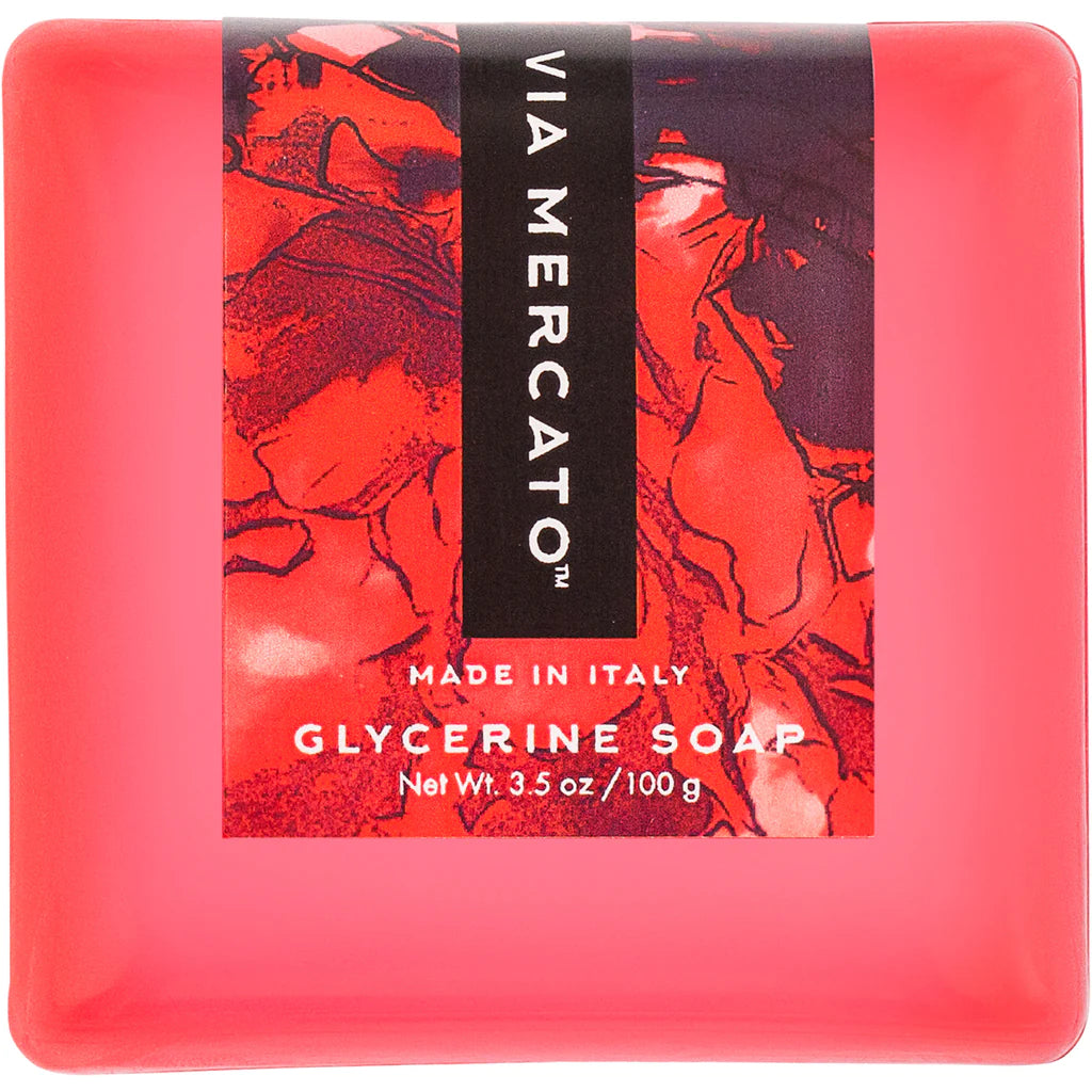 VIA MERCATO BELLA GLYCERIN SOAP 100 g - SOUR CHERRIES AND POMEGRANATE