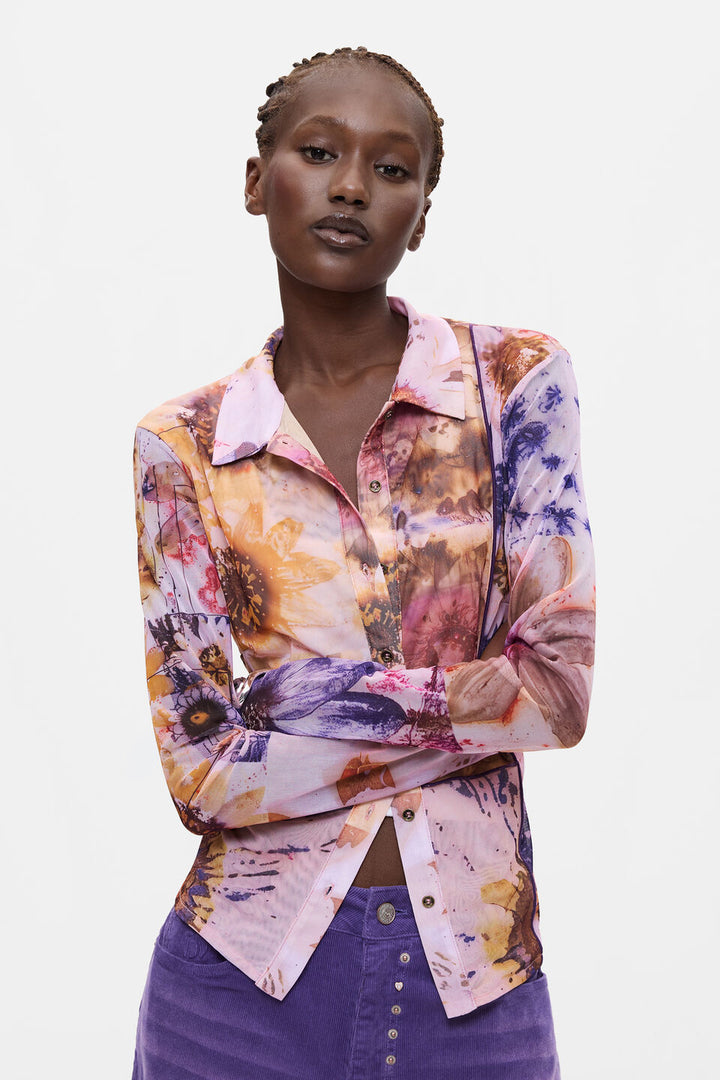 NAHLIA PRINTED LONG-SLEEVE SHIRT "MULTICOLOUR"
