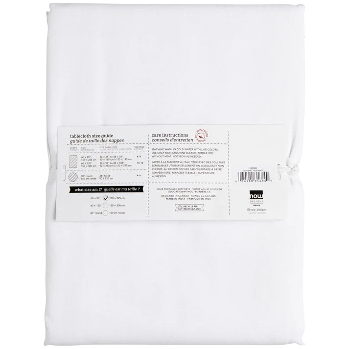 SPECTRUM TABLECLOTH - WHITE 60X90&