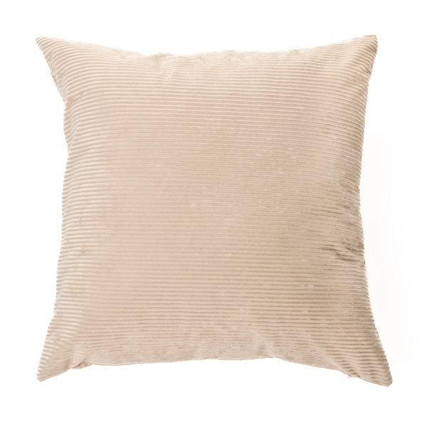 CORDUROY NATURAL DECORATIVE PILLOW 18X18