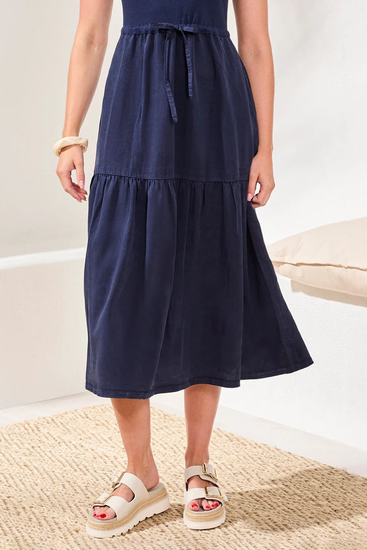 MIX MEDIA SLEEVELESS MAXI DRESS "NAUTICAL"