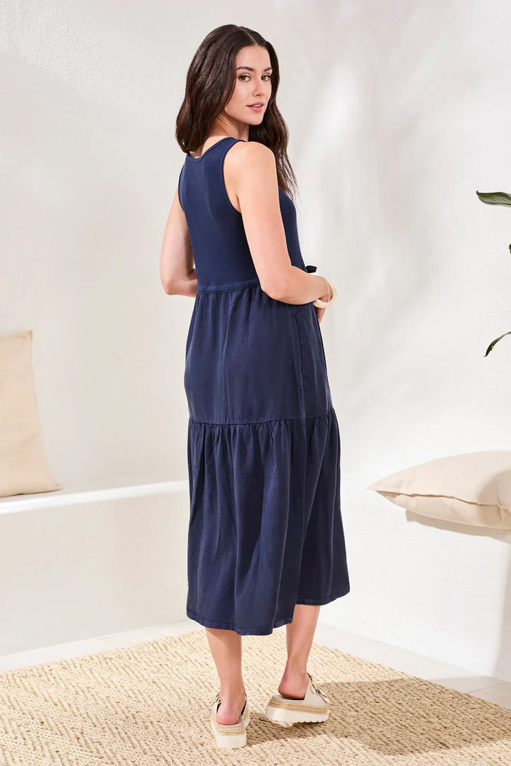 MIX MEDIA SLEEVELESS MAXI DRESS "NAUTICAL"