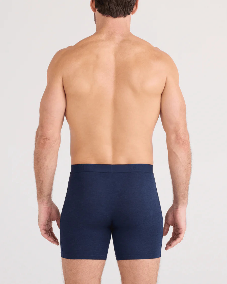 VIBE XTRA SOFT COMFORT BOXER BRIEF 6" "DARK NAVY HEATHER"