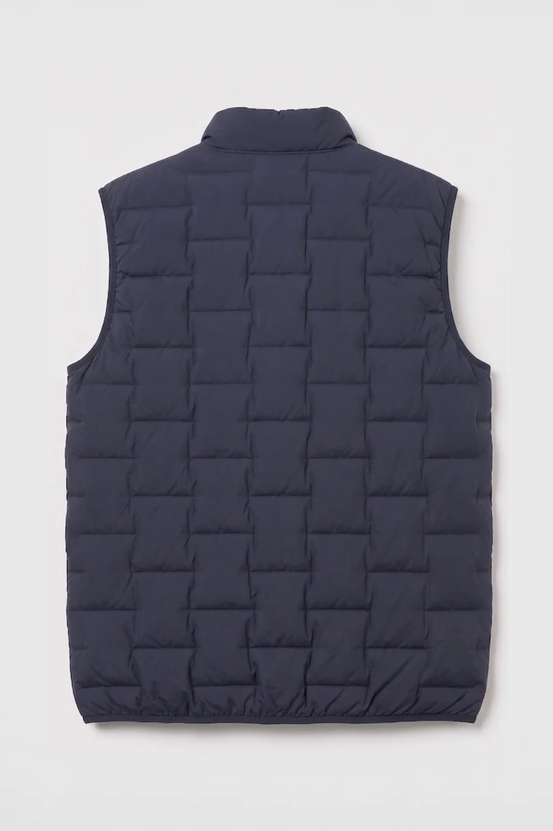 CHAMBLY - ULTRALIGHT QUILTED PUFFER VEST WITH HEAT-SEALED FINISH "NAVY"
