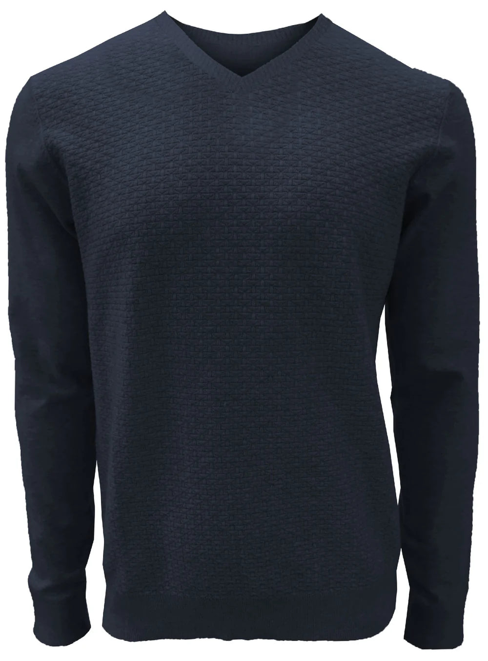 LEMIN CASHMERE-LIKE V-NECK SWEATER - NAVY