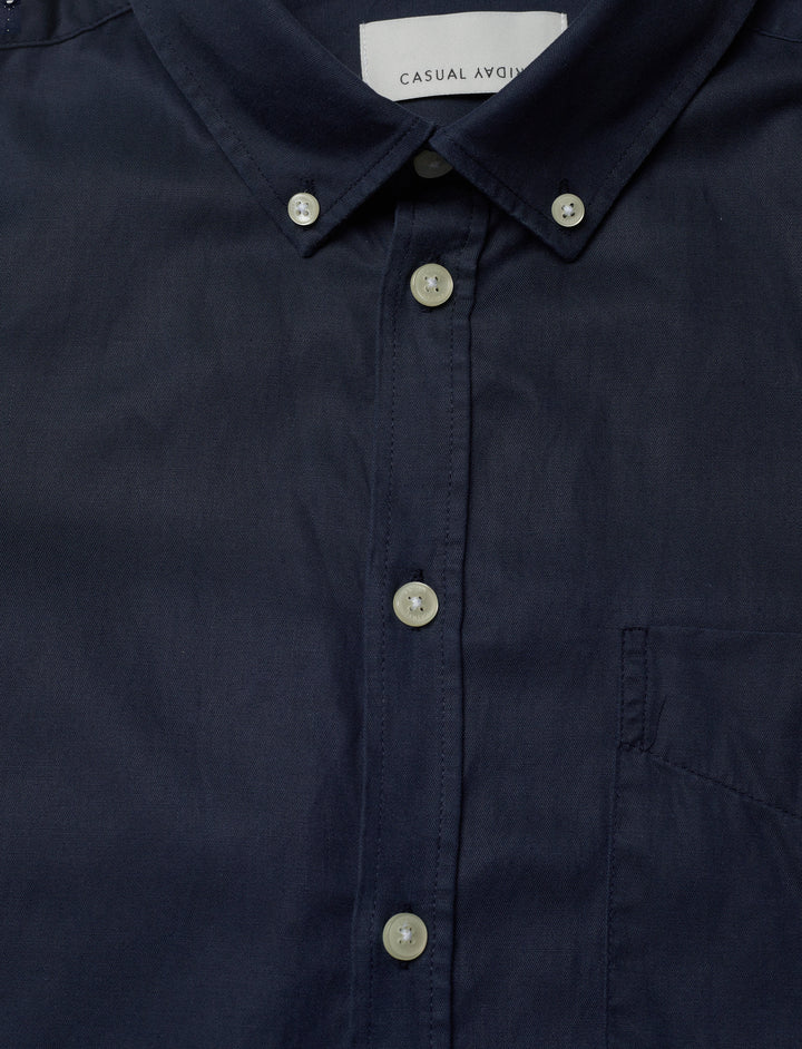 CFANTON BD LS LYOCELL SHIRT "NAVY BLAZER"