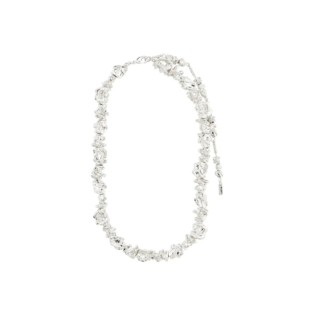 ACT RECYCLED TEXTURED NECKLACE (SILVER-PLATED)