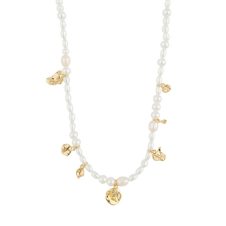 INTENT PEARL NECKLACE (GOLD-PLATED)