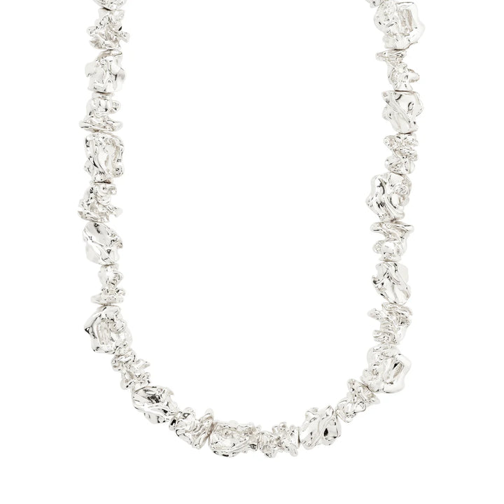 ACT RECYCLED TEXTURED NECKLACE (SILVER-PLATED)