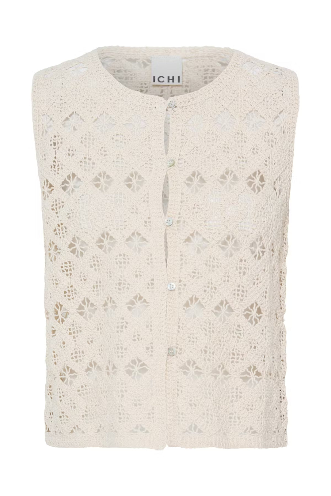 IHNEKLA TOP "BIRCH/WHITE"