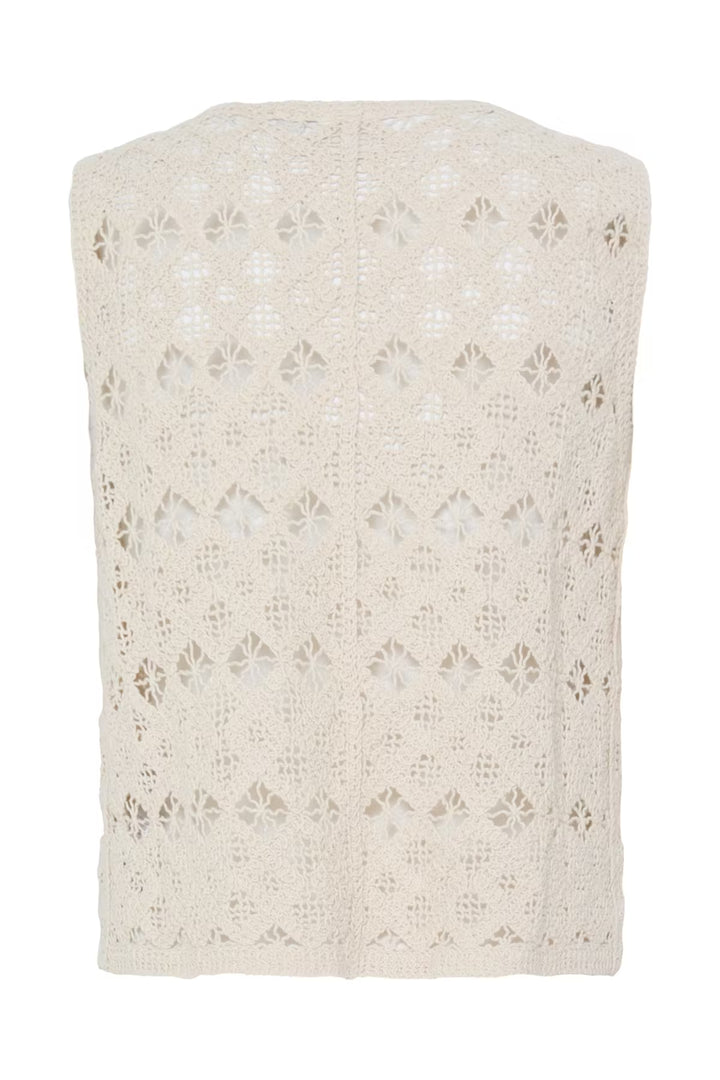 IHNEKLA TOP "BIRCH/WHITE"