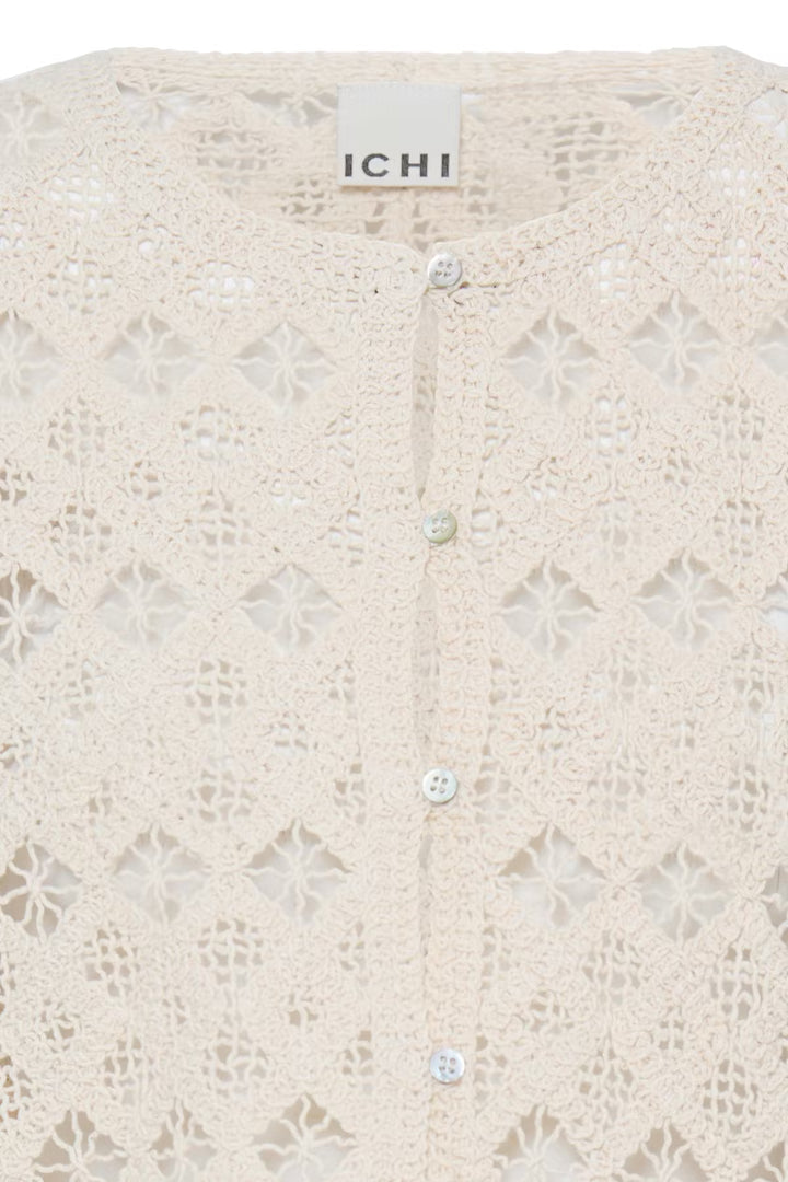 IHNEKLA TOP "BIRCH/WHITE"