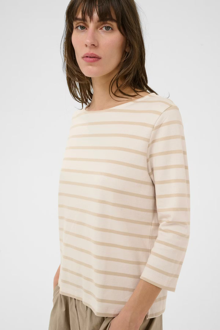 NELAPW TOP "FRENCH OAK STRIPE/NATURE"
