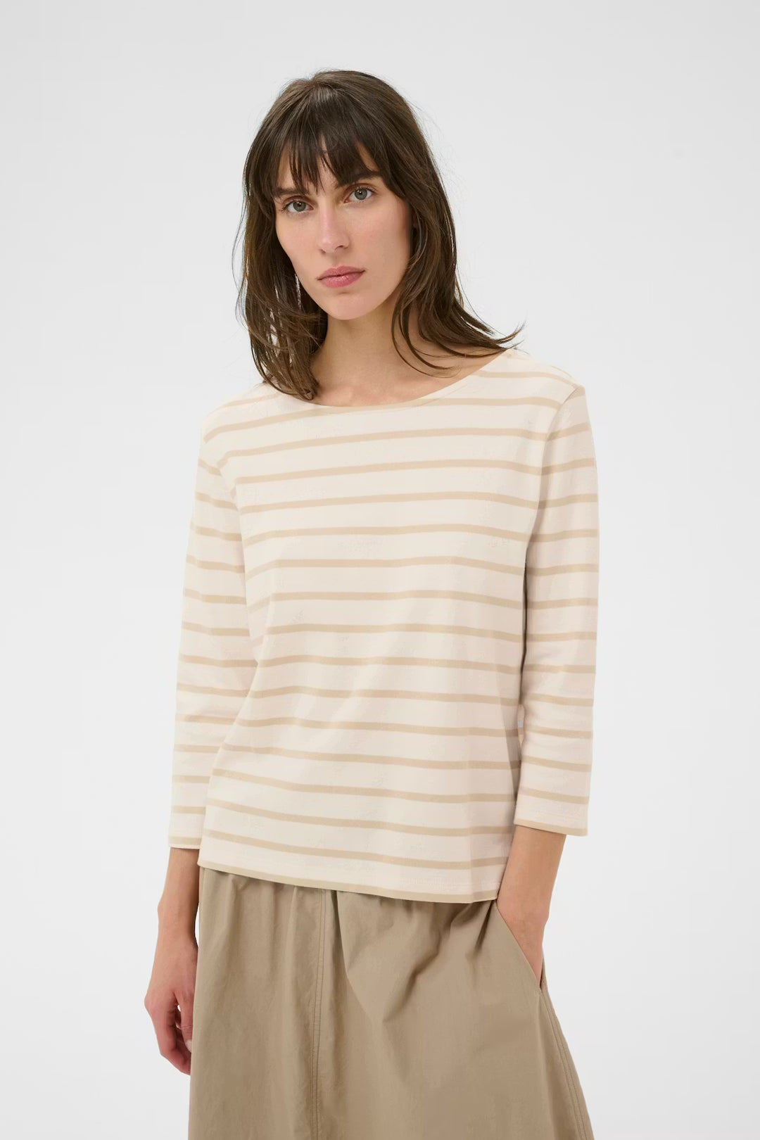 NELAPW TOP "FRENCH OAK STRIPE/NATURE"