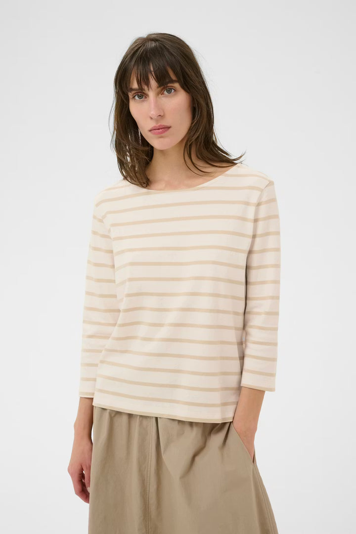 NELAPW TOP "FRENCH OAK STRIPE/NATURE"