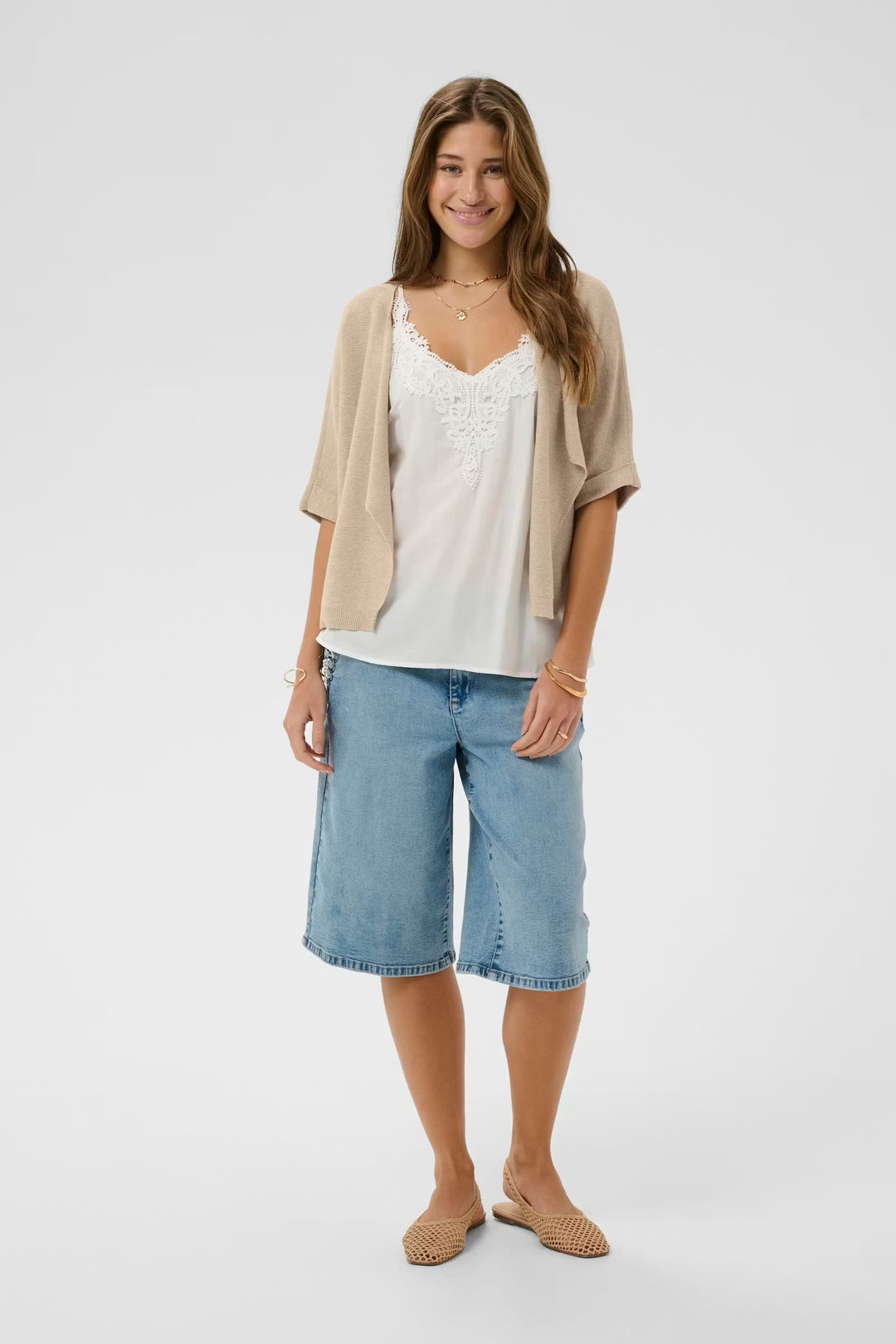 CRSILAR KNIT BOLERO "OAT MELANGE"