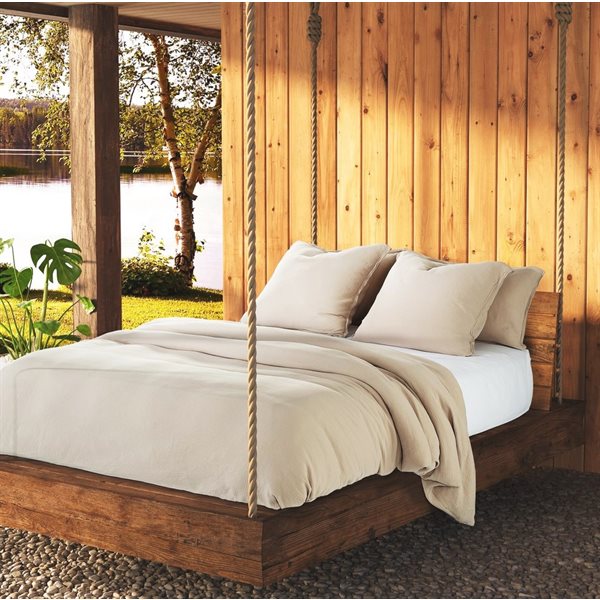 MUSLIN OATMEAL DUVET COVER - KING