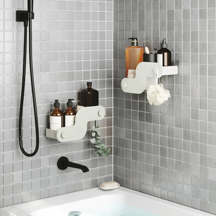 NAMI ADHESIVE SHOWER BINS - SET OF 2 "OCEAN SAND"