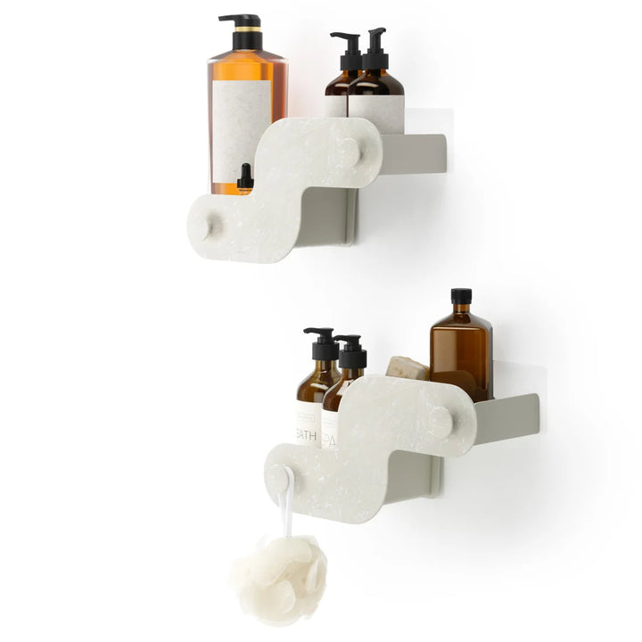 NAMI ADHESIVE SHOWER BINS - SET OF 2 "OCEAN SAND"
