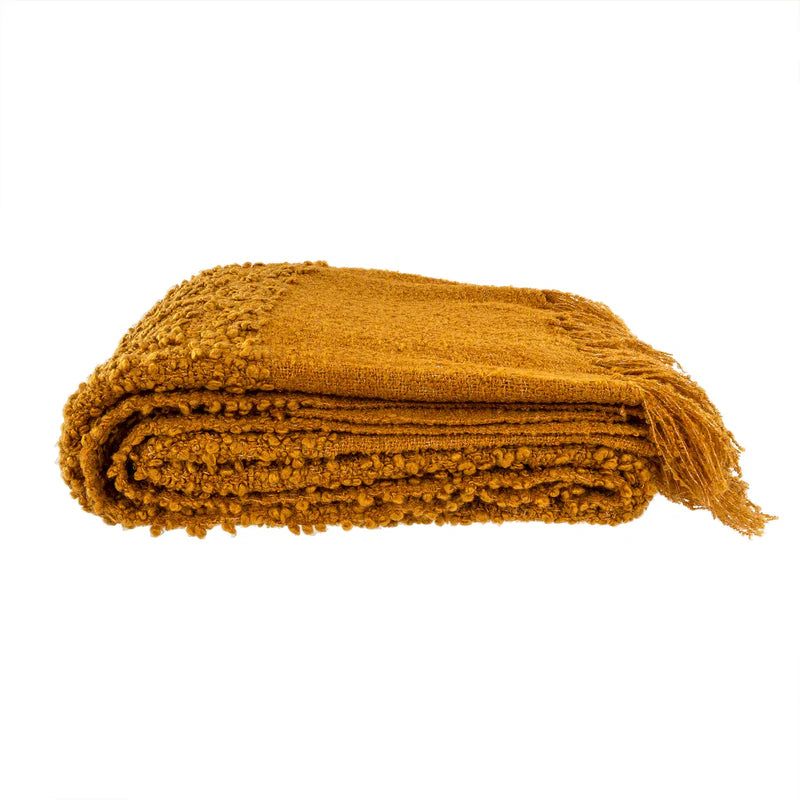 CHALET BOUCLE THROW - OCHRE